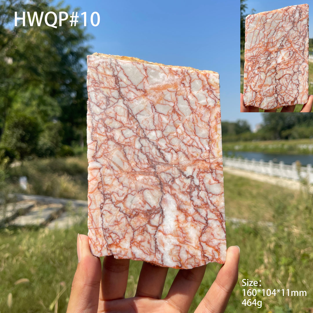 Unique,Natural Red Network Jasper Crystal Slice