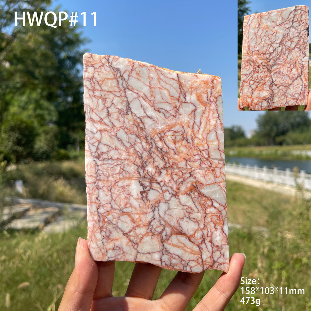 Unique,Natural Red Network Jasper Crystal Slice