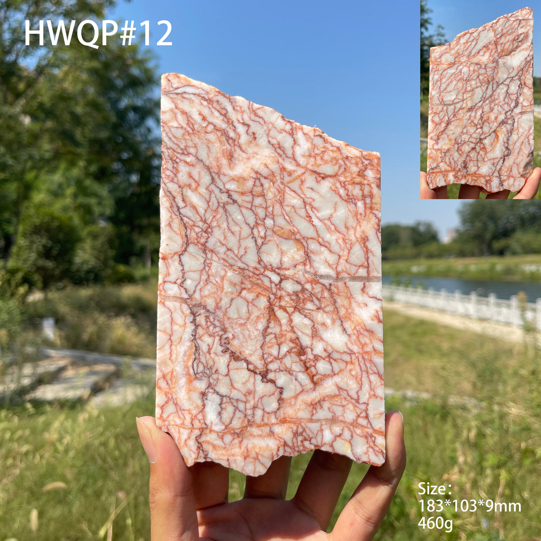 Unique,Natural Red Network Jasper Crystal Slice
