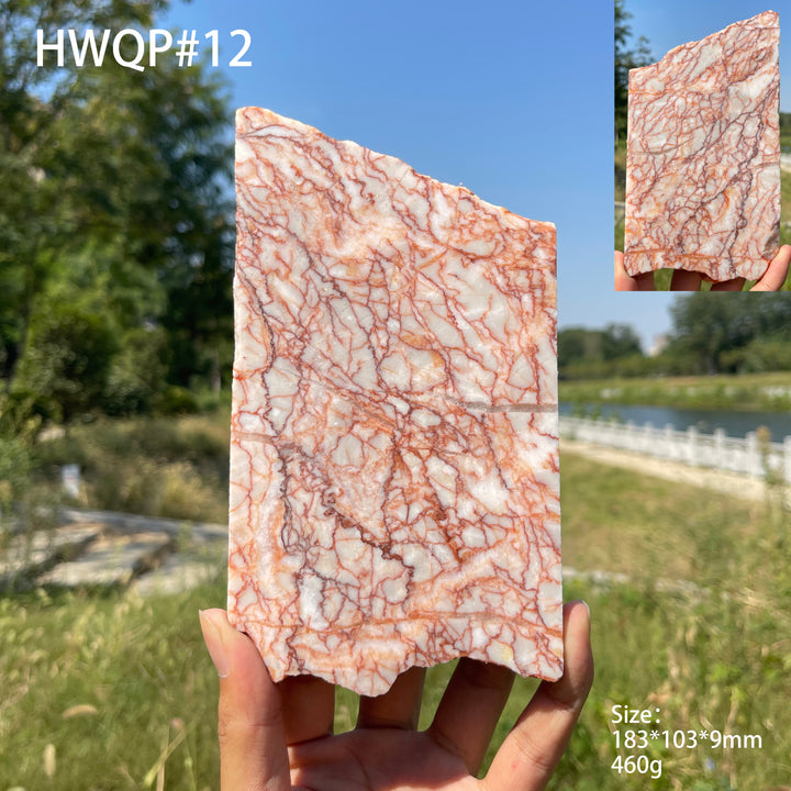 Unique,Natural Red Network Jasper Crystal Slice