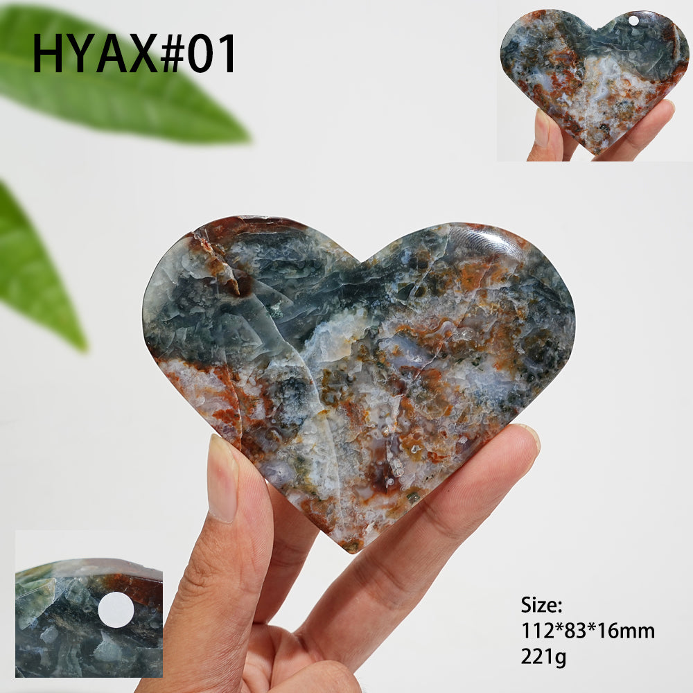 Unique,Imperfect Natural Crystal Exquisite Ocean Jasper Heart