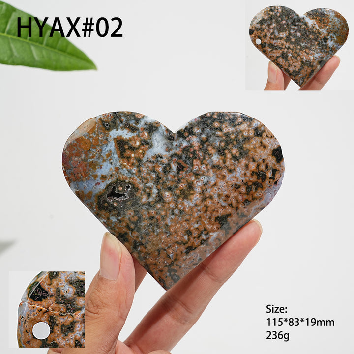 Unique,Imperfect Natural Crystal Exquisite Ocean Jasper Heart
