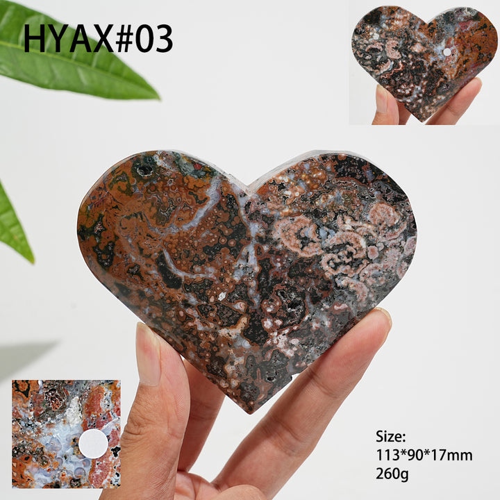 Unique,Imperfect Natural Crystal Exquisite Ocean Jasper Heart