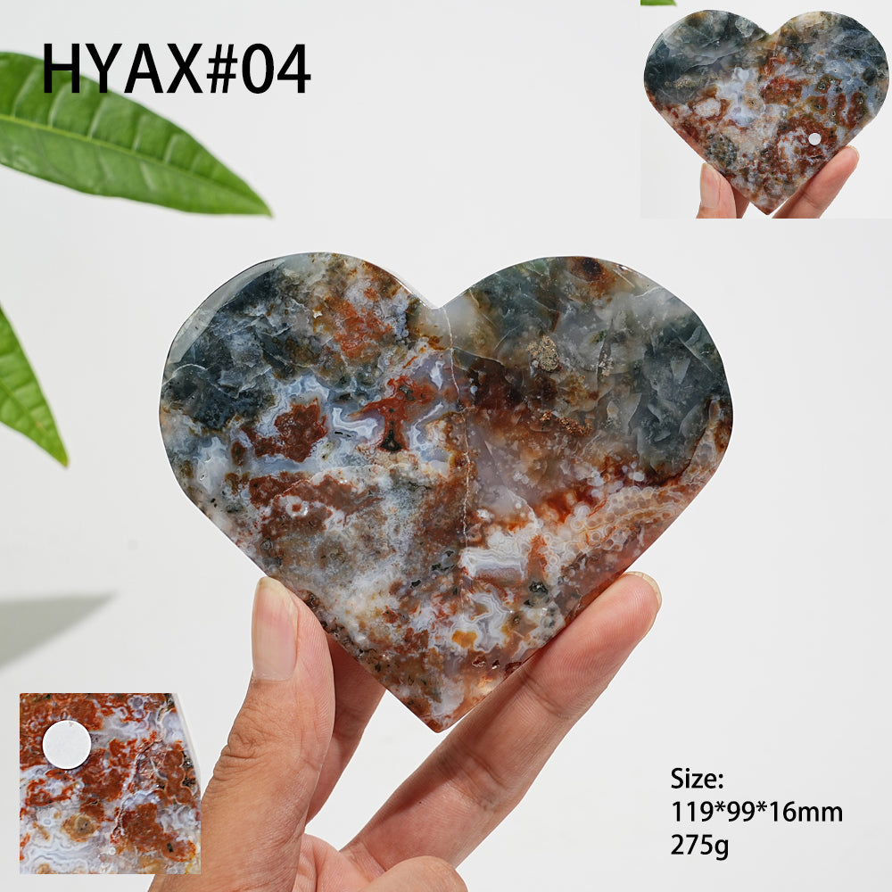 Unique,Imperfect Natural Crystal Exquisite Ocean Jasper Heart
