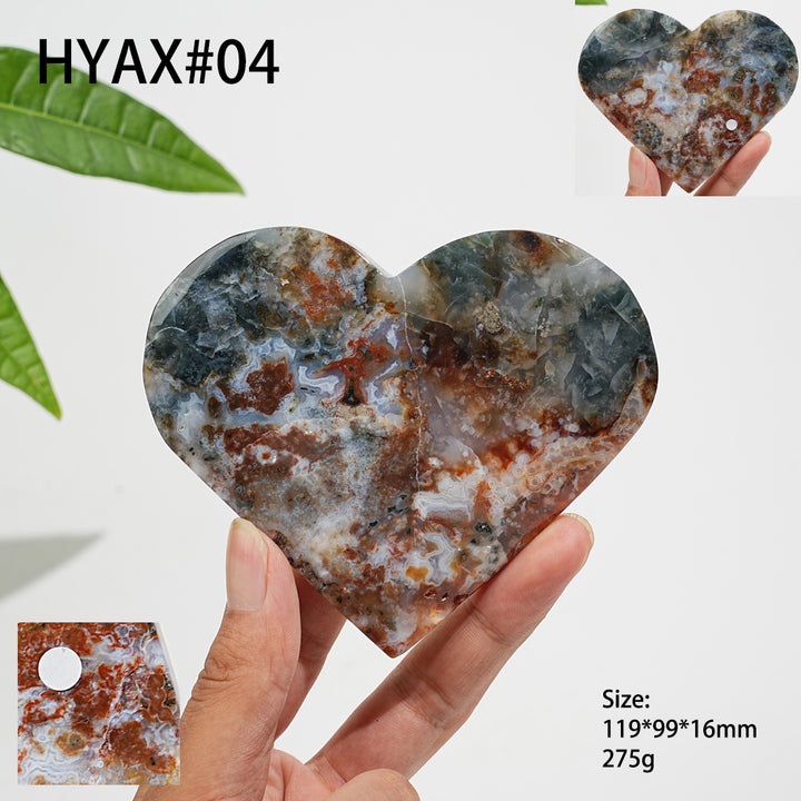 Unique,Imperfect Natural Crystal Exquisite Ocean Jasper Heart