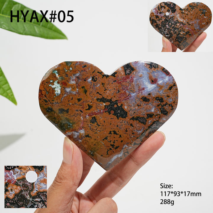 Unique,Imperfect Natural Crystal Exquisite Ocean Jasper Heart
