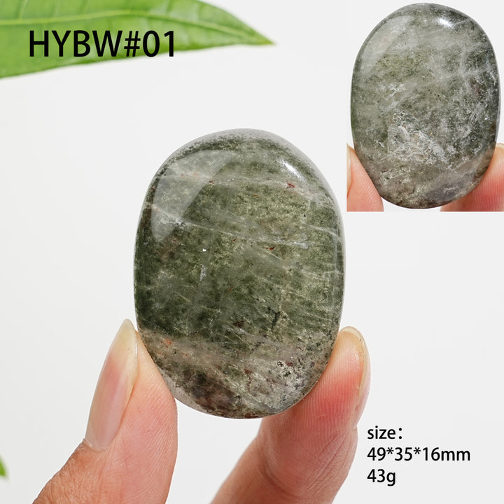 Unique,Natural Crystal Garden Quartz Palm Stone