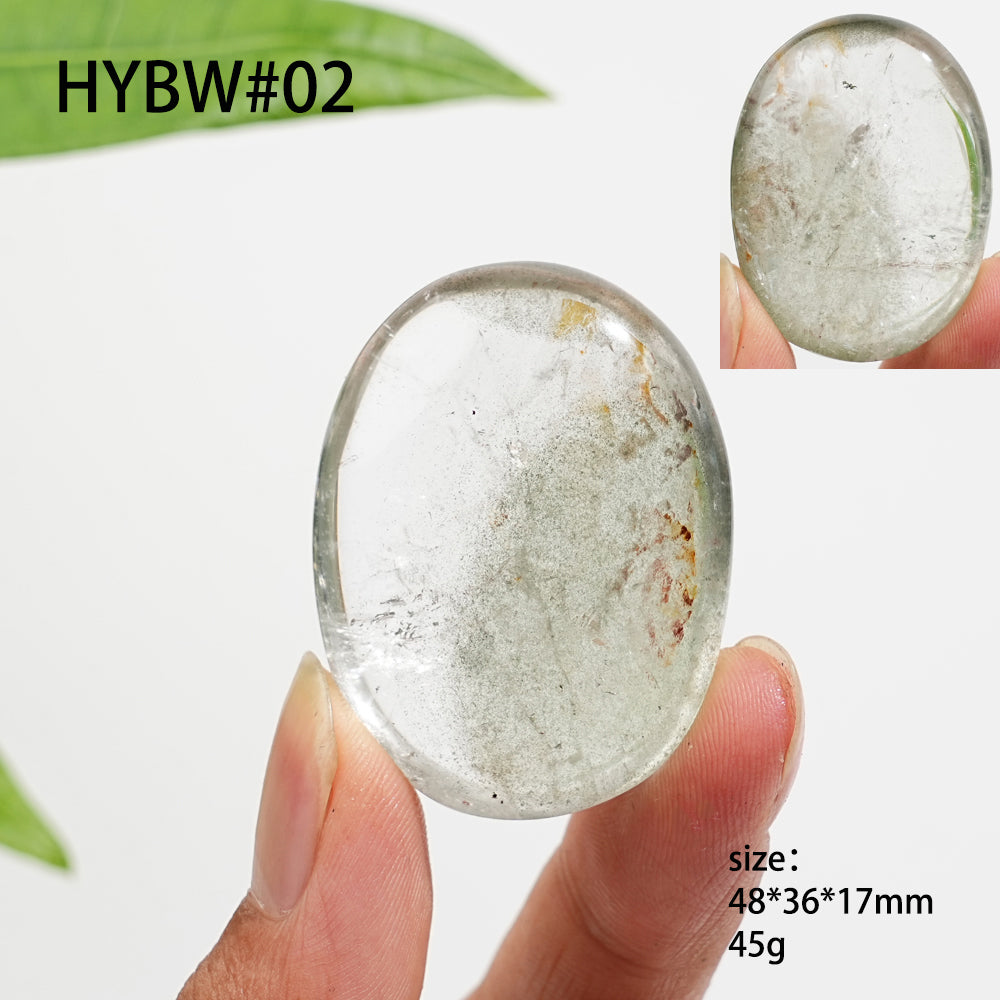 Unique,Natural Crystal Garden Quartz Palm Stone