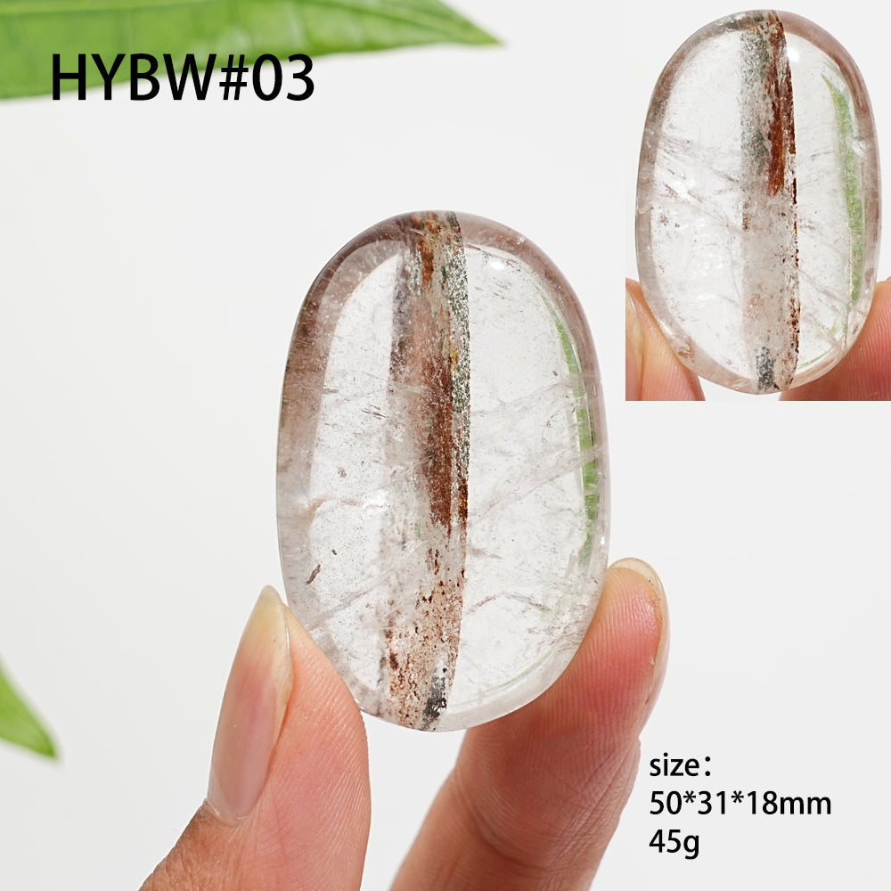 Unique,Natural Crystal Garden Quartz Palm Stone