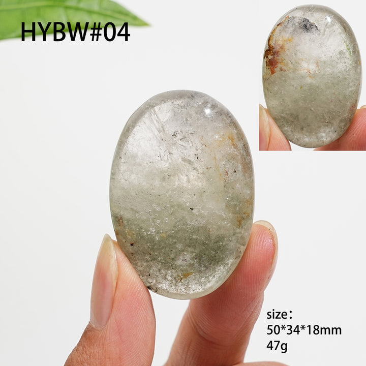Unique,Natural Crystal Garden Quartz Palm Stone