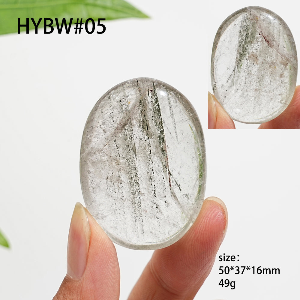 Unique,Natural Crystal Garden Quartz Palm Stone