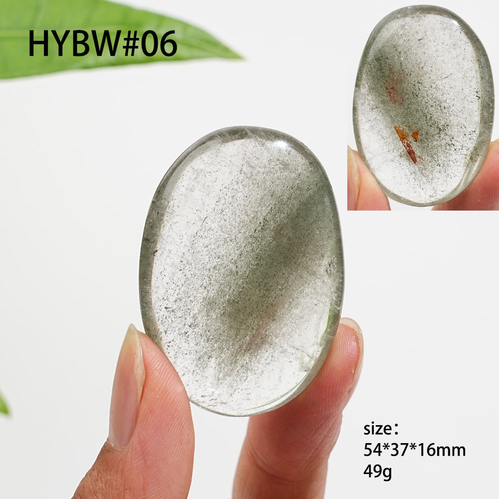 Unique,Natural Crystal Garden Quartz Palm Stone