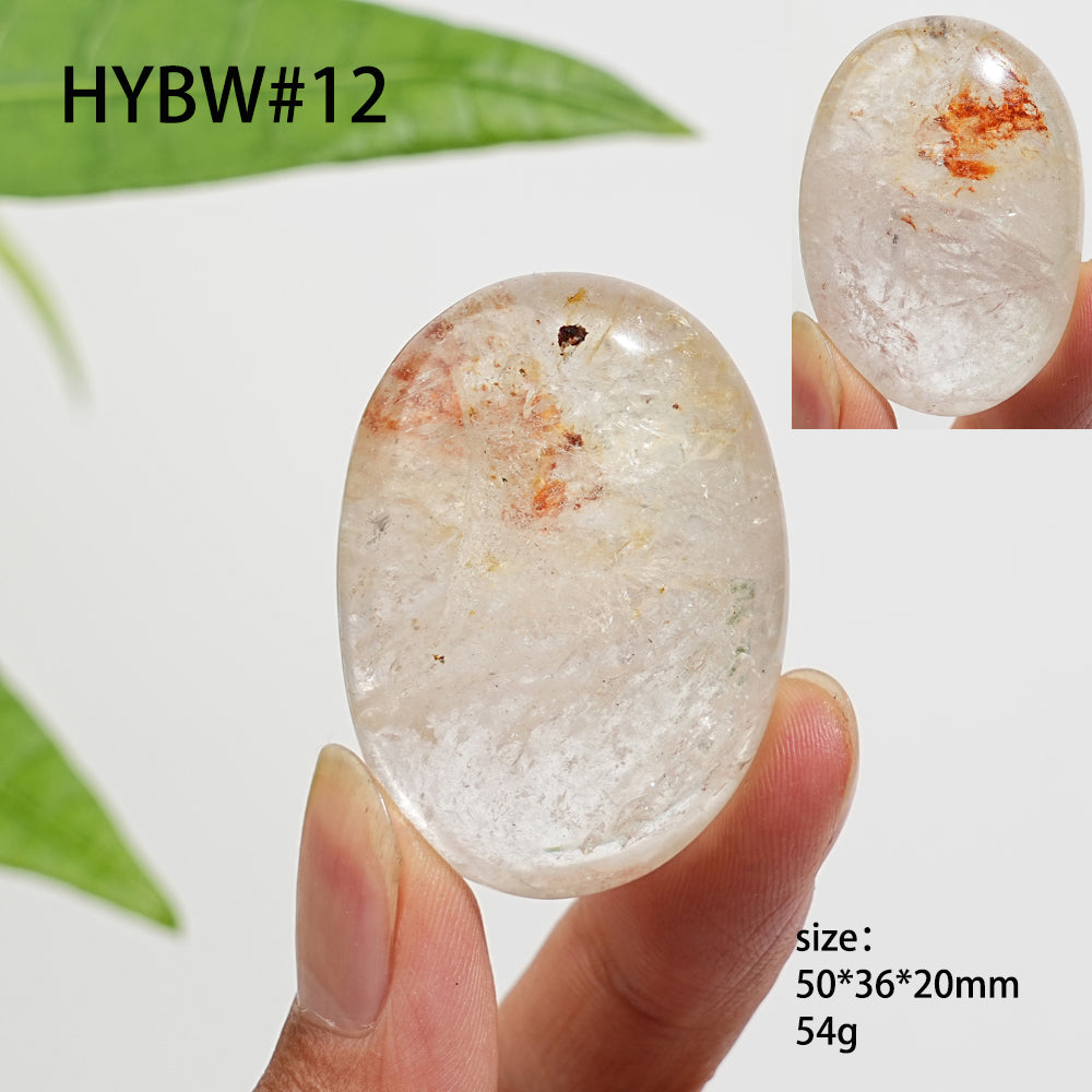 Unique,Natural Crystal Garden Quartz Palm Stone