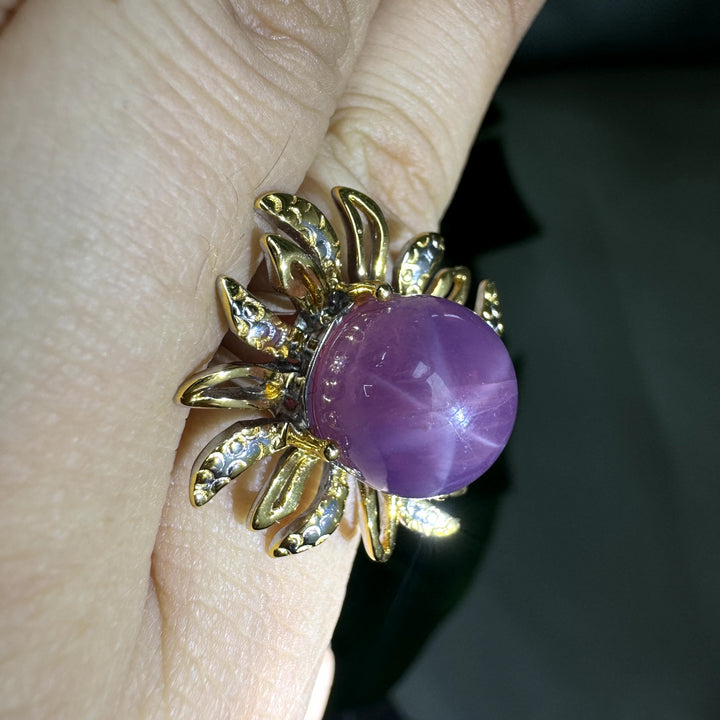 Purple Rose Quartz Ring