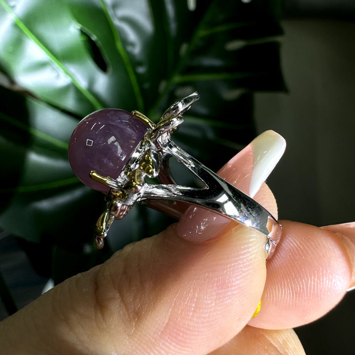 Purple Rose Quartz Ring