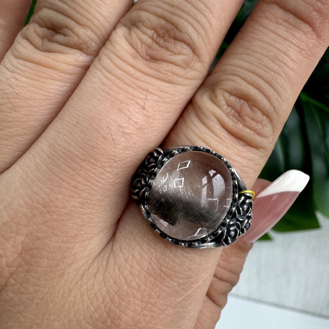 Silver Rutilated Ring