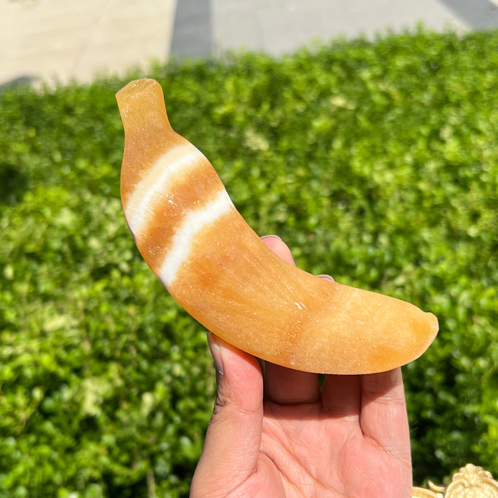 Yellow Calcite Carving Banana