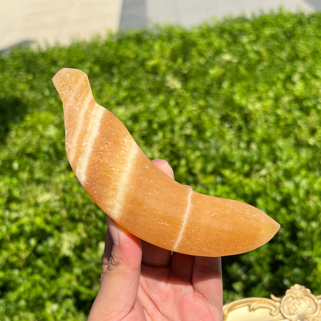 Yellow Calcite Carving Banana