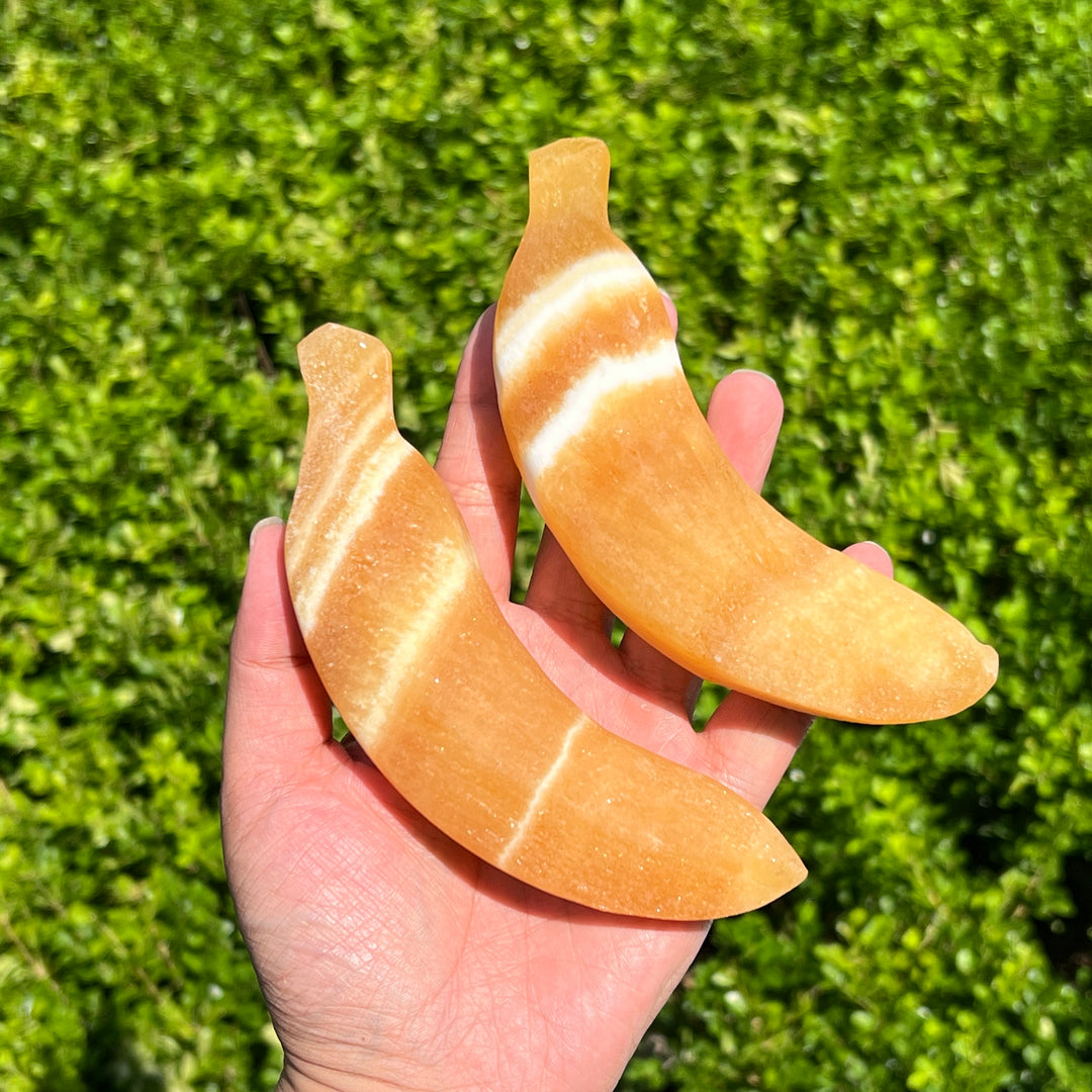 Yellow Calcite Carving Banana