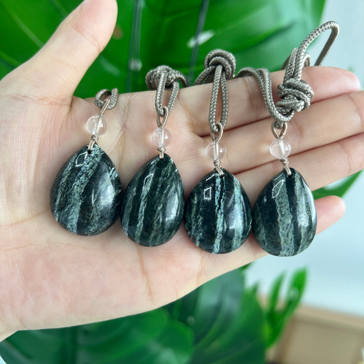 Green Zebra Stone Pendant