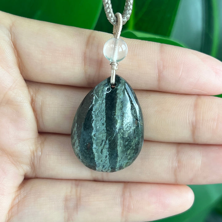 Green Zebra Stone Pendant