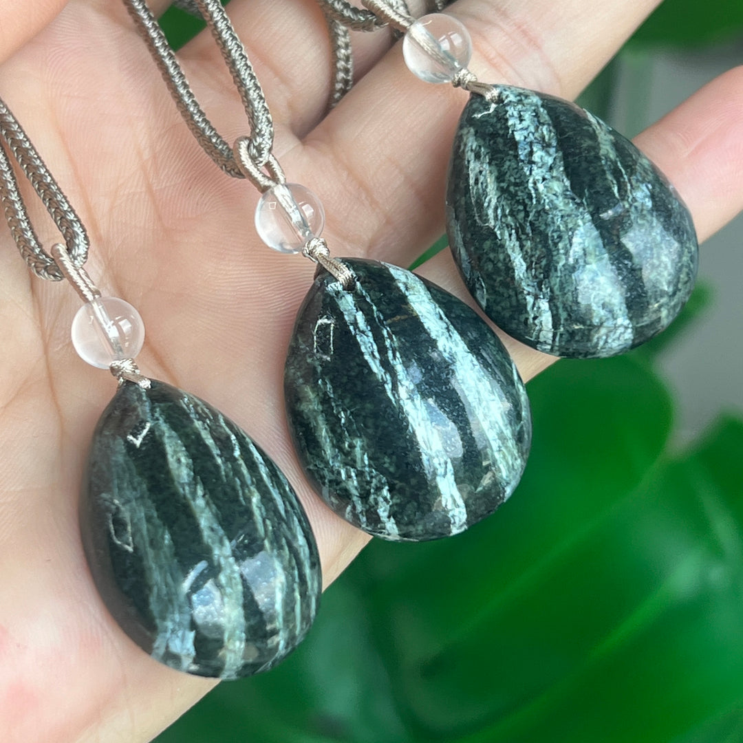 Green Zebra Stone Pendant