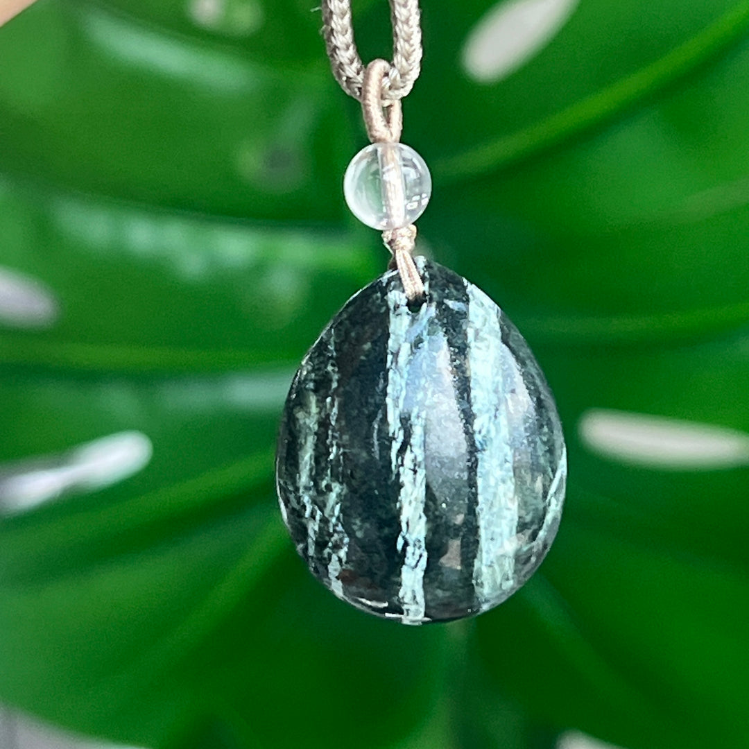 Green Zebra Stone Pendant