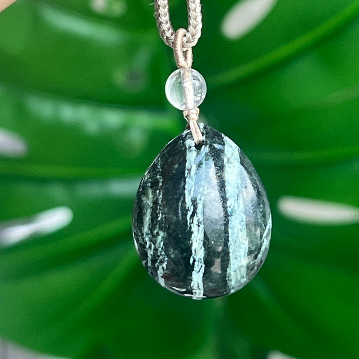 Green Zebra Stone Pendant