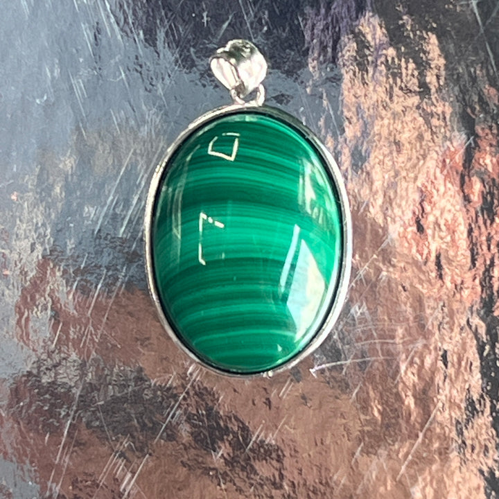Unique,Malachite Pendant