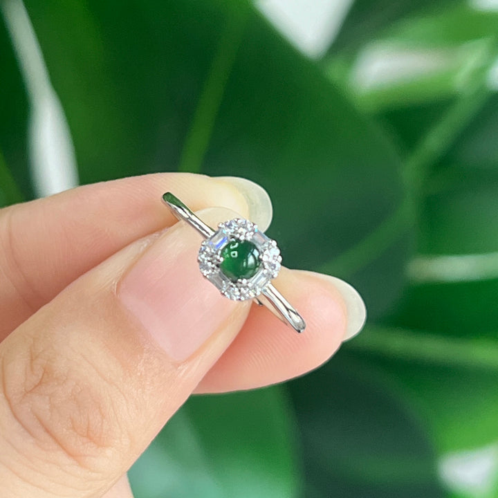 Jadeite Ring, S925