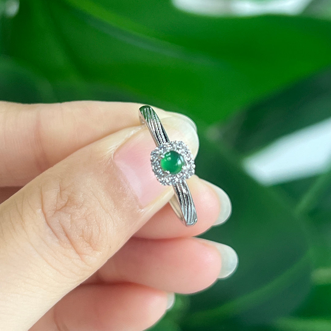 Jadeite Ring, S925
