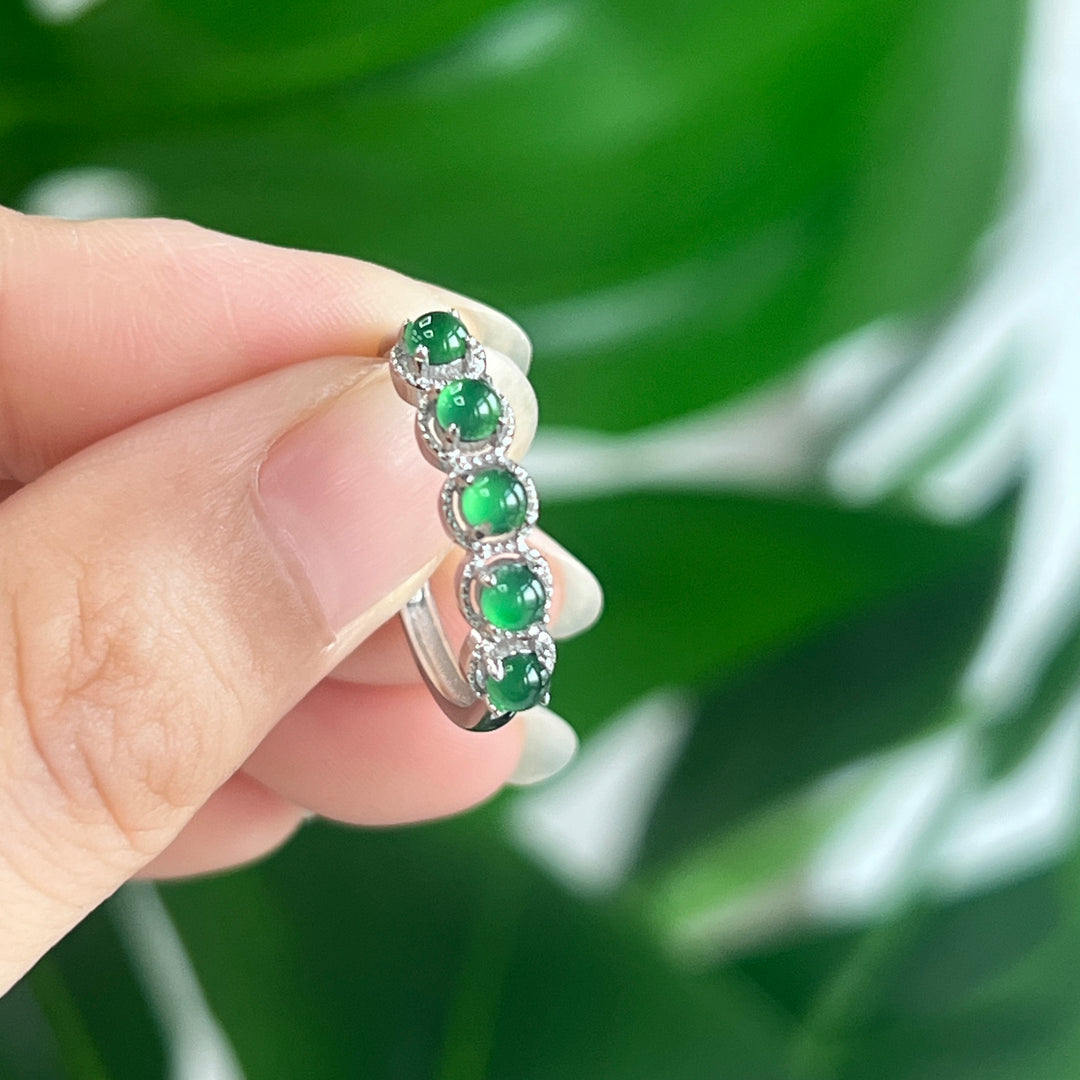 Jadeite Ring, S925