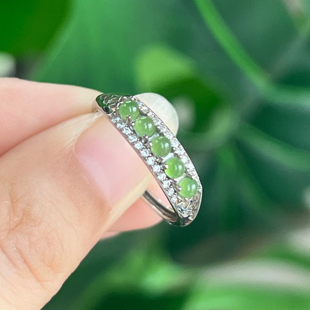 Jadeite Ring, S925