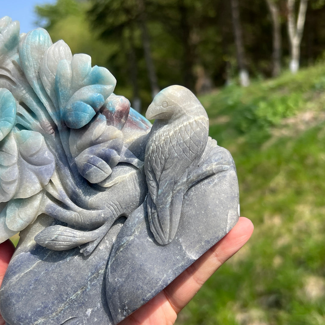Unique,A Slightly Imperfect Natural Trolleite Flower Carving