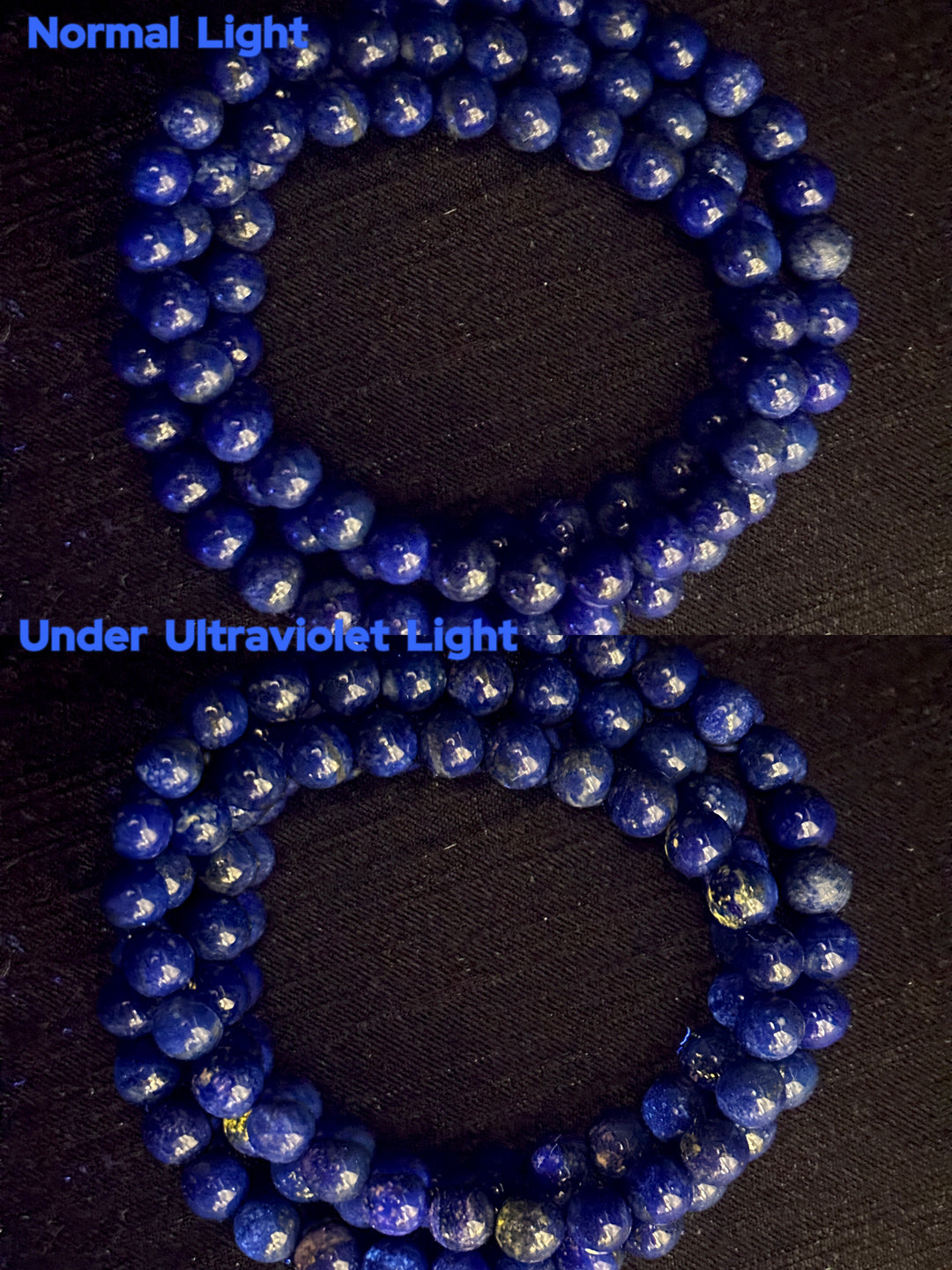 Lapis Lazuli Triple Wrap Bracelet 7.0-7.3mm