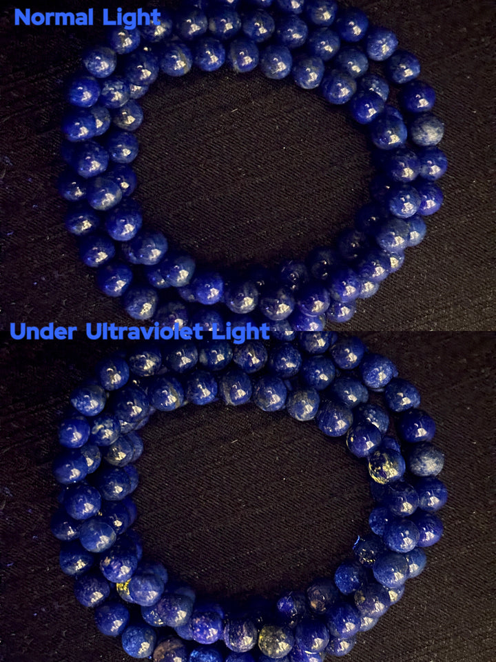 Lapis Lazuli Triple Wrap Bracelet 7.0-7.3mm