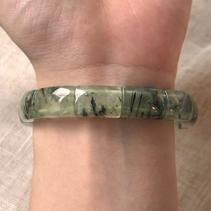 Prehnite Square Bracelet 10.3-10.8mm