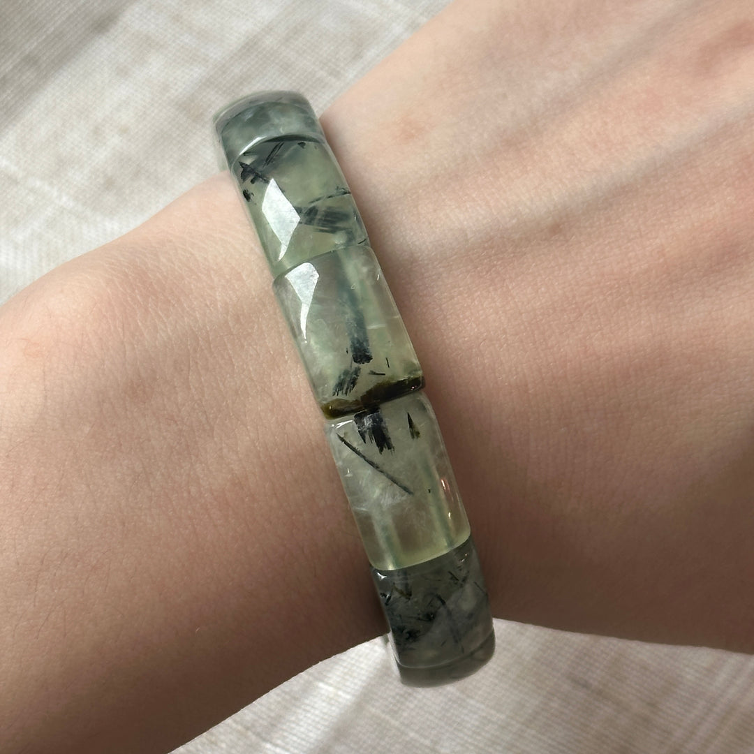 Prehnite Square Bracelet 10.3-10.8mm