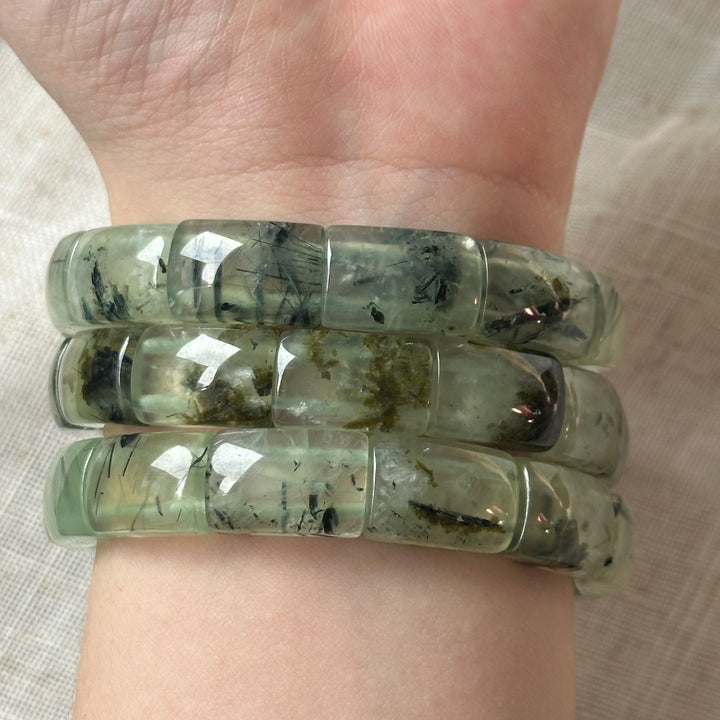 Prehnite Square Bracelet 10.3-10.8mm
