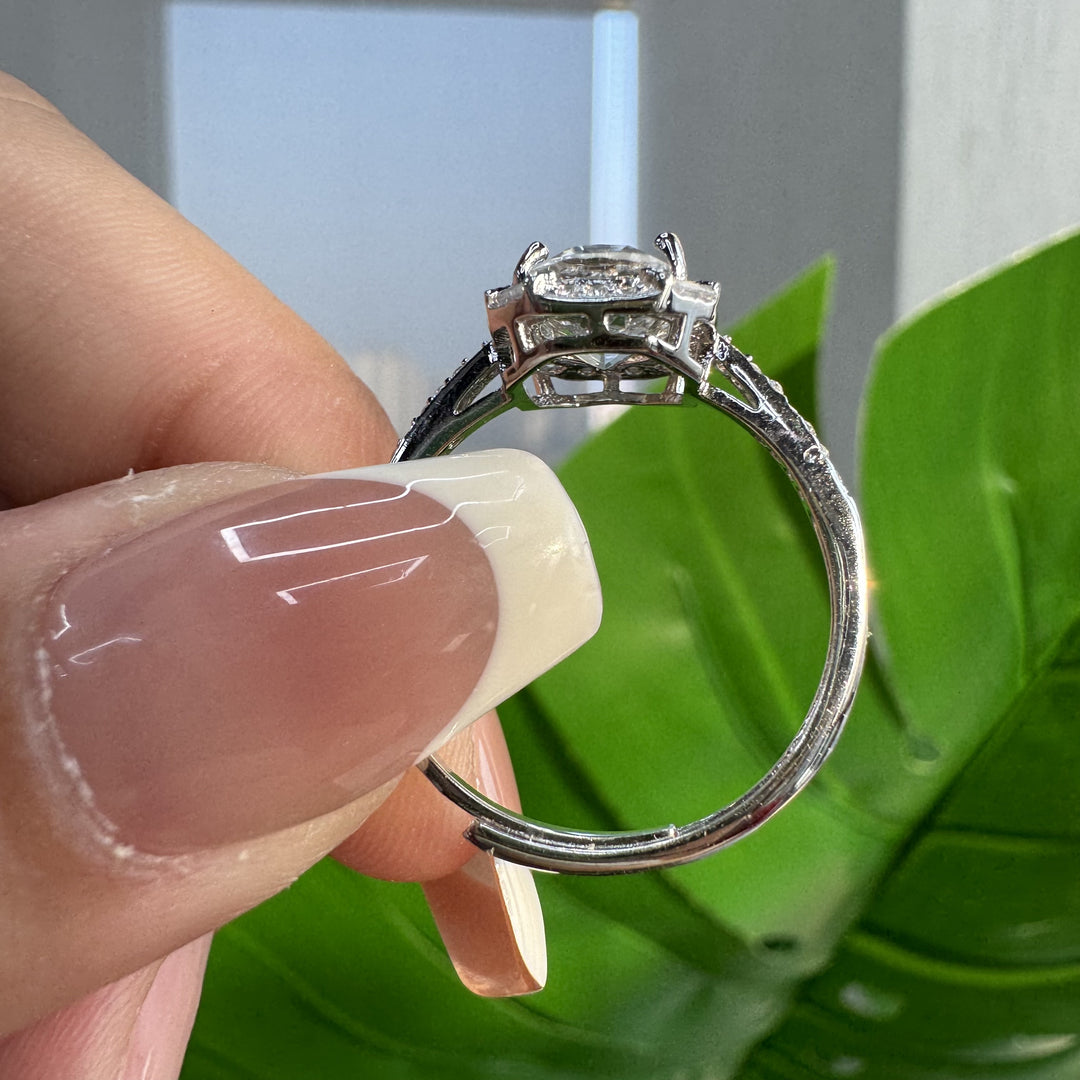 Octagon Clear Quartz Ring