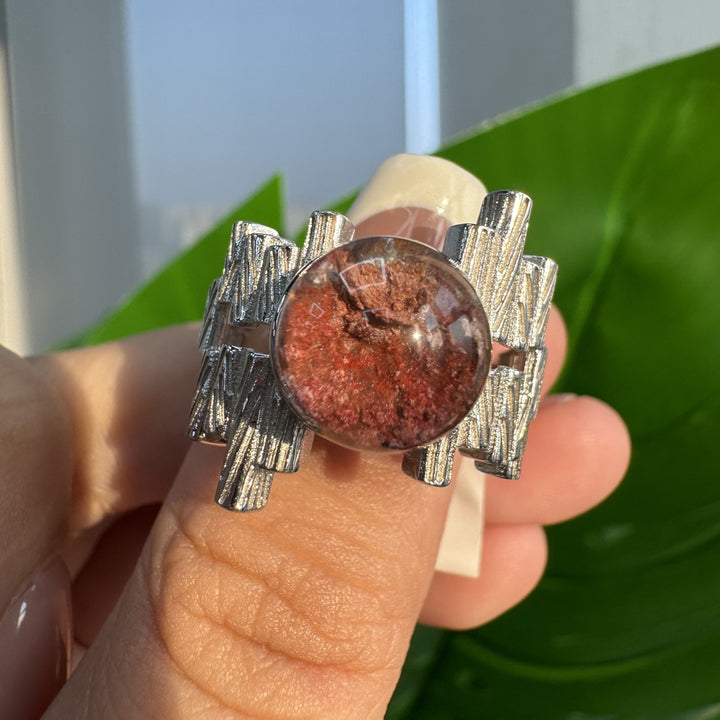 Red Garden Quartz Ring