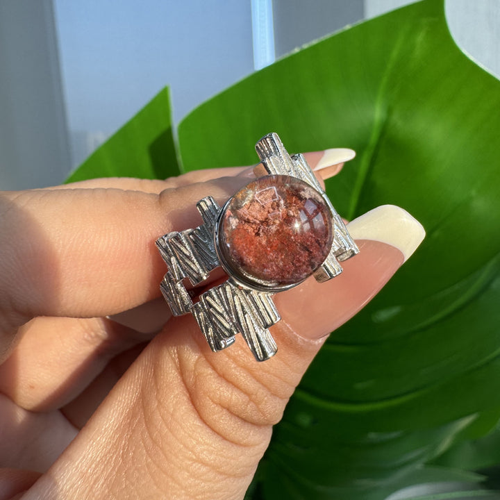 Red Garden Quartz Ring