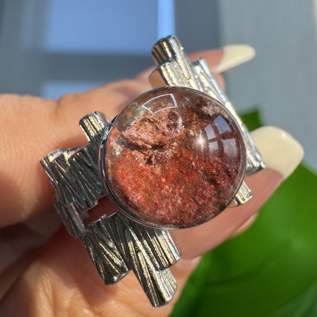 Red Garden Quartz Ring