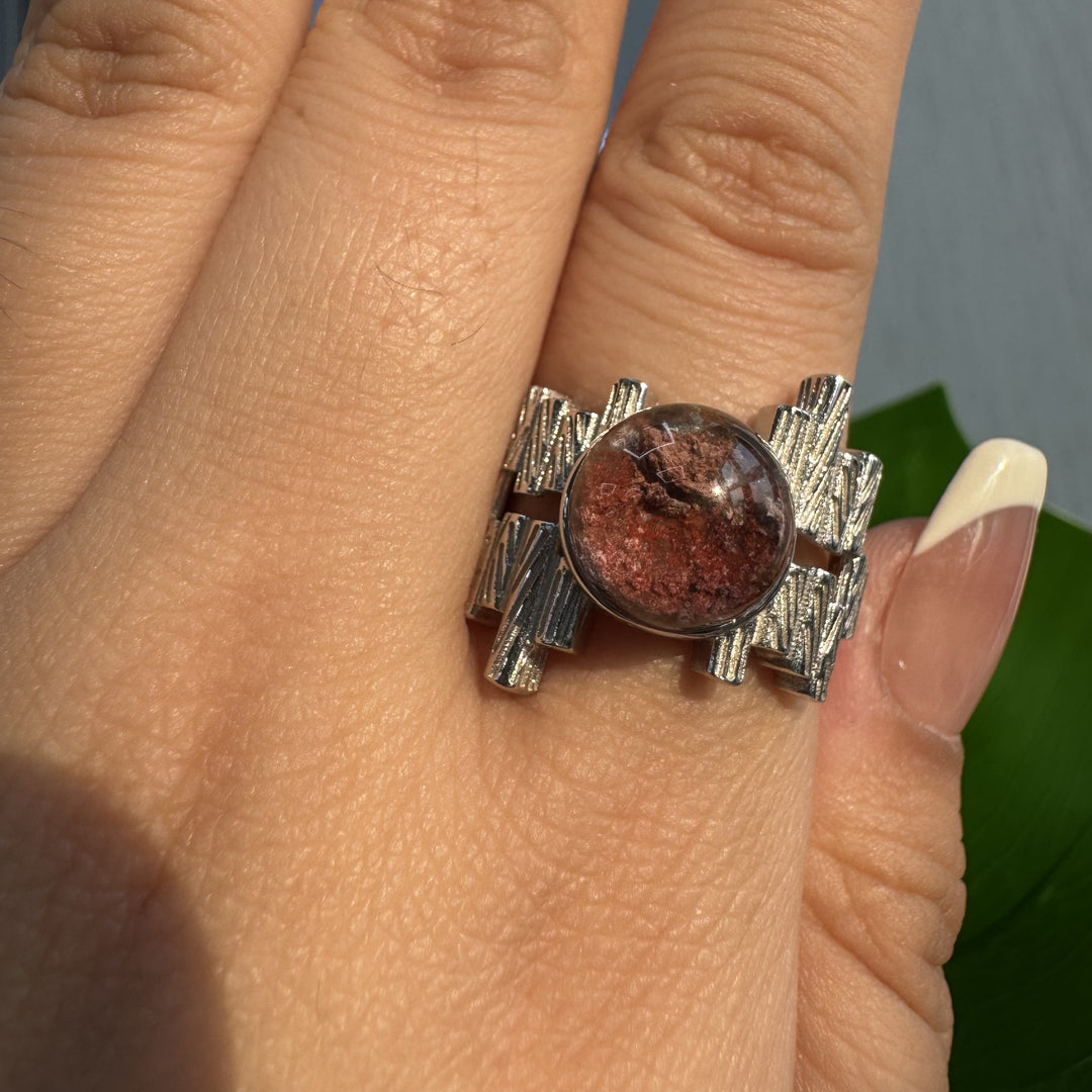 Red Garden Quartz Ring