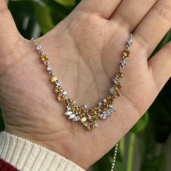 Luxury Citrine Necklace, S925