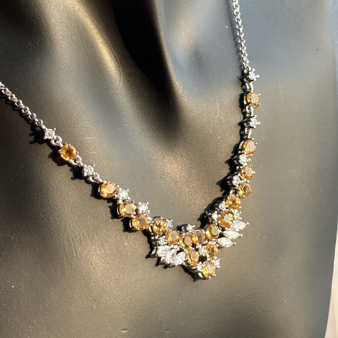 Luxury Citrine Necklace, S925