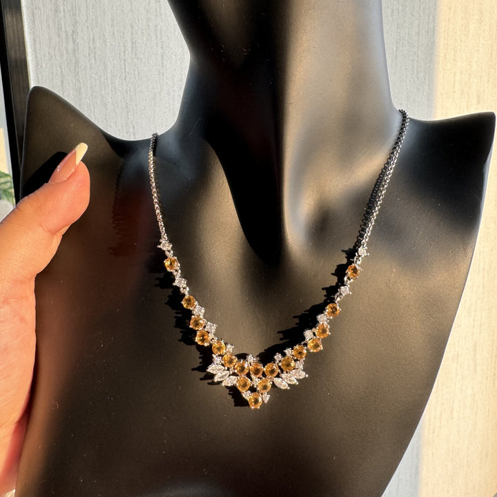 Luxury Citrine Necklace, S925