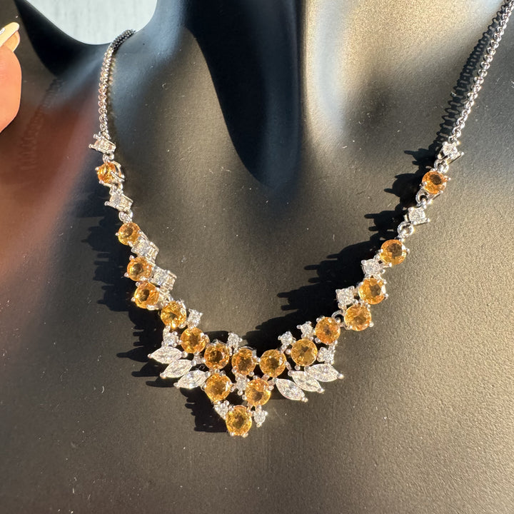 Luxury Citrine Necklace, S925