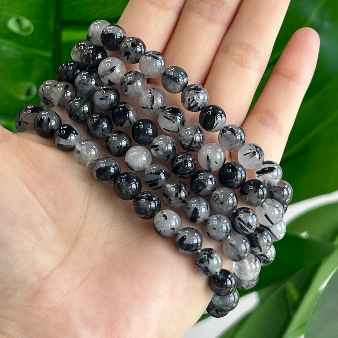 Quartz Tourmaline Bracelet 8mm