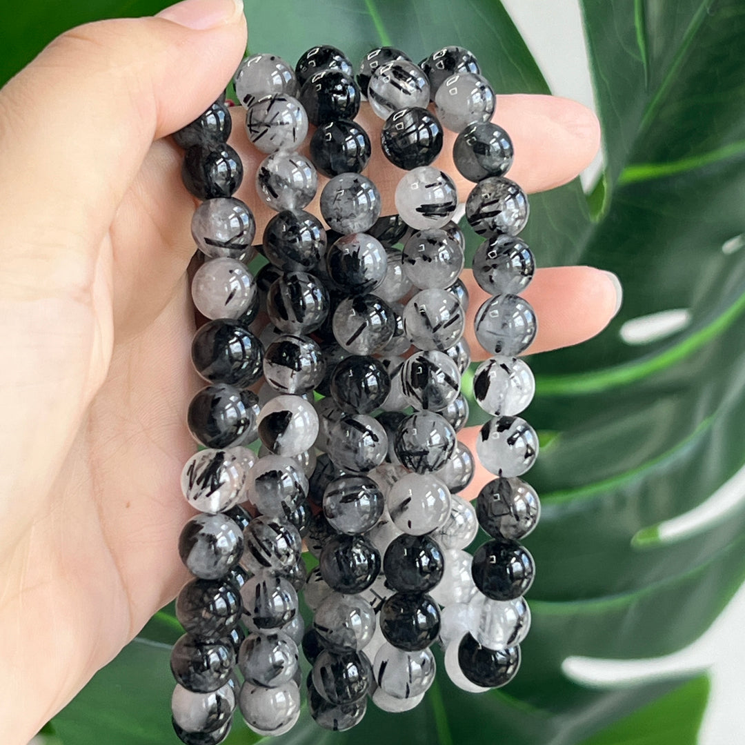Quartz Tourmaline Bracelet 8mm